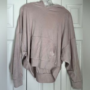 American Eagle suede pink oversized hoodie. Size M